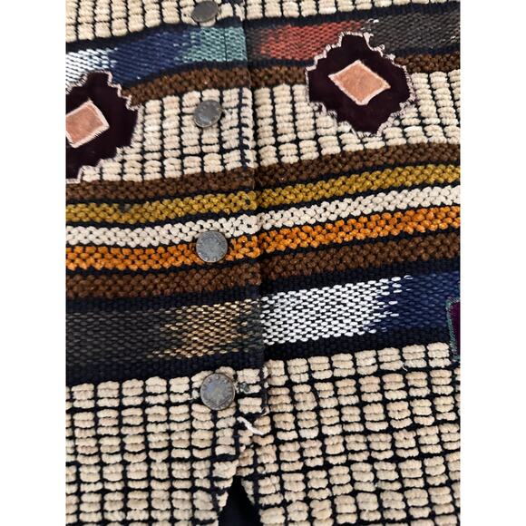 Jane Ashley Women's Multicolor Patchwork Western Southwest Cowboy Vest Size M - Picture 7 of 7